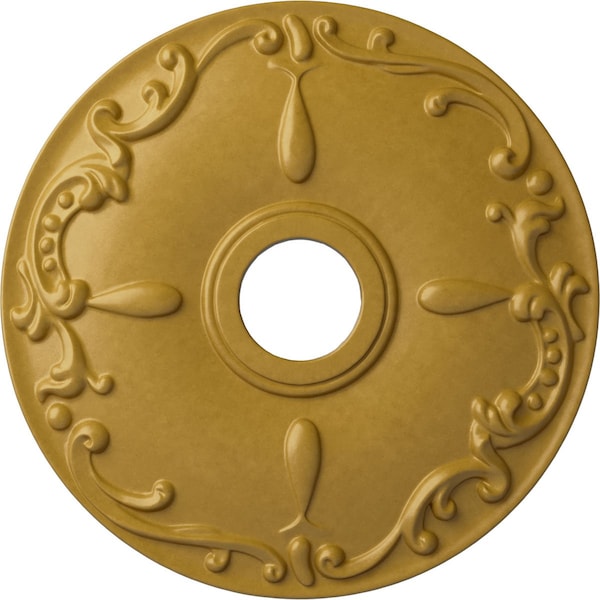 Ekena Millwork Kent Ceiling Medallion (Fits Canopies up to 5"), 18"OD x 3 1/2"ID x 1 1/4"P, Iridescent Gold CM18KEIGS - main